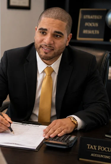 Miguel Matos meeting with a client